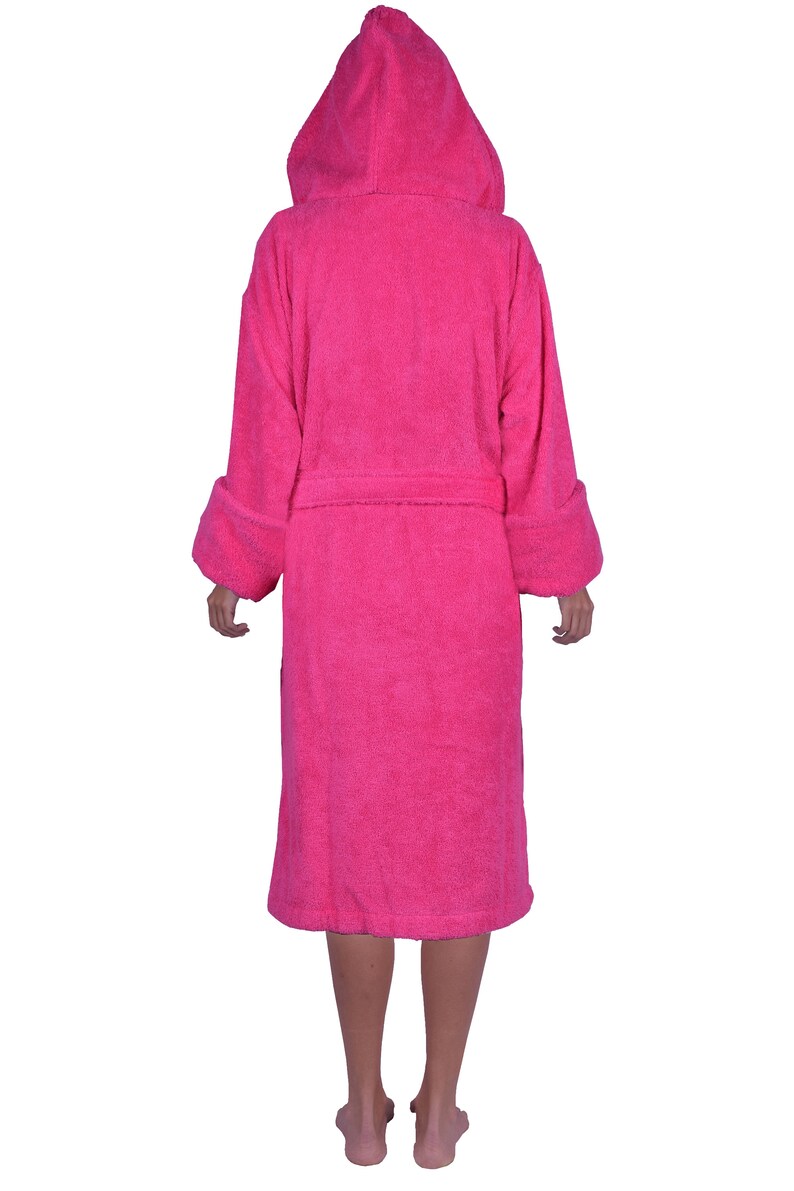 WHOLESALE BLANK Terry Cotton Hooded Unisex Bathrobe SM 100/% Turkish Cotton