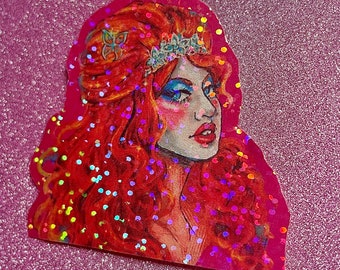 ¡Pegatinas inspiradas en Chappell! Pegatinas holográficas inspiradas en Chappell Roan, sáficas, estéticas, caballos, vaqueras, lesbianas.
