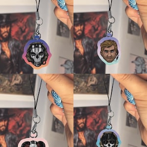 FPS military characters INSPIRED phone charms! mint green acrylic charms