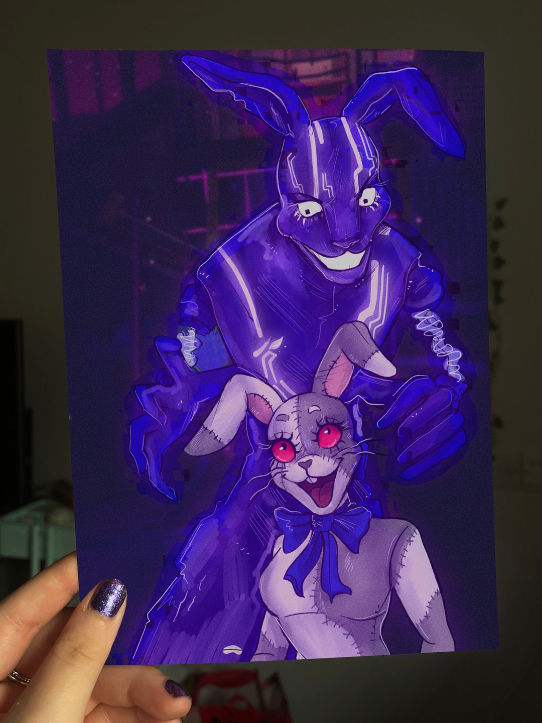 Vanny and MXES Print // Fnaf, Burntrap , Vanny, Security Breach, Horror ...