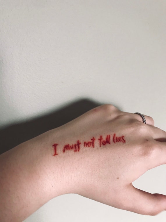 Harry Potter I Must Not Tell Lies temporary tattoo Halloween Etsy