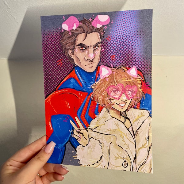 selfie! miguel and LYLA art print