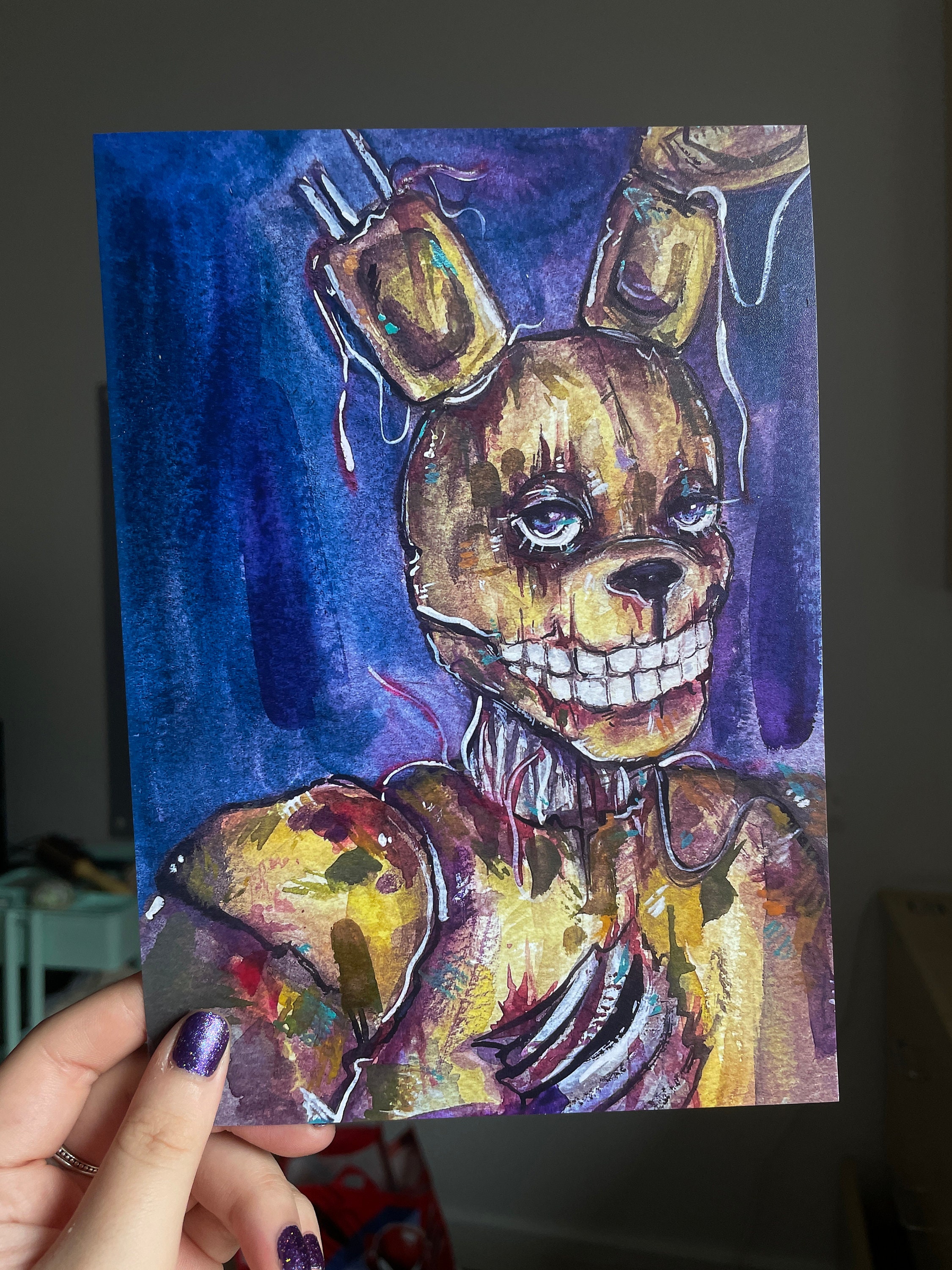 Five nights at Freddie's Glitchtrap  Art Print for Sale by Louaffi Shop