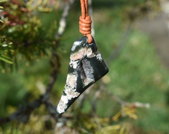 Wyoming Dark Olive jade pendant