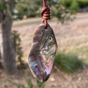 Polished Red Abalone shell necklace