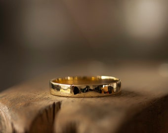 9ct gold ring- 3.5mm  - Eamon ó Broin Jewellery, 9ct yellow gold, ring, handcrafted 375gold, guaranteed Irish, Dublin, Ireland