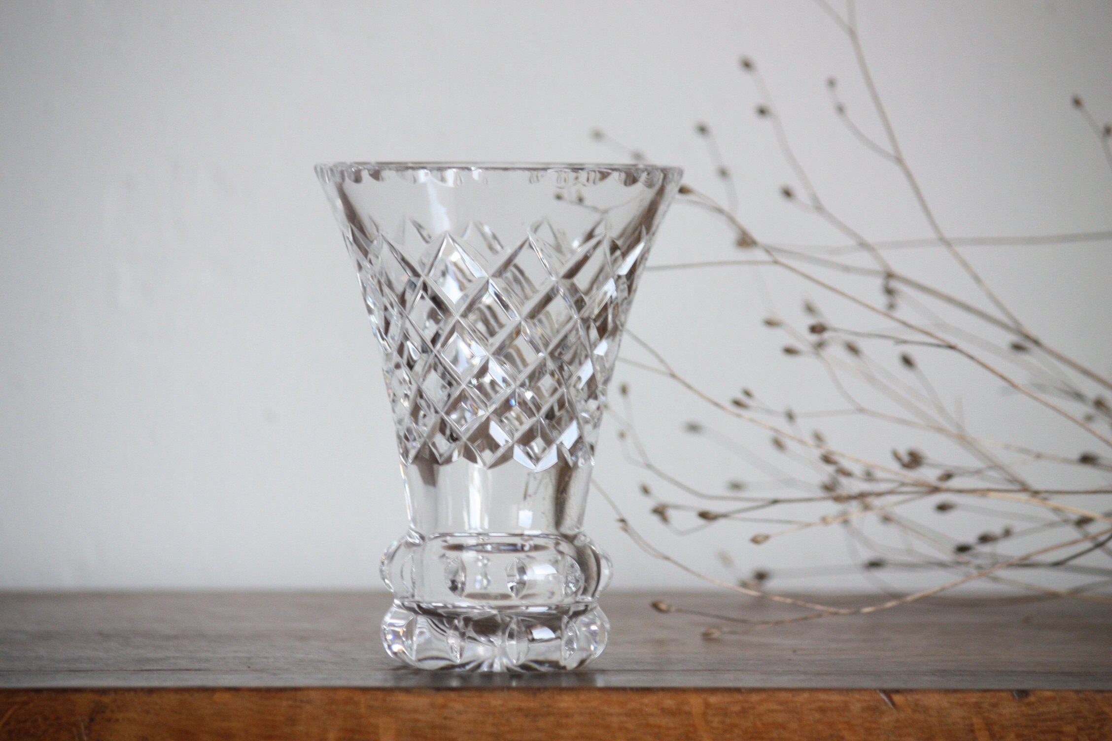 Vase en Cristal - Vase 15 cm Vintage