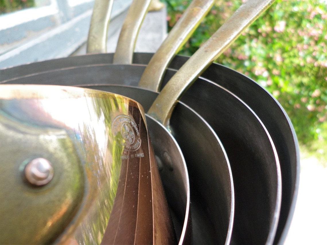 Batterie de 5 casseroles en cuivre Métaux Ouvrés Vesoul Etsy