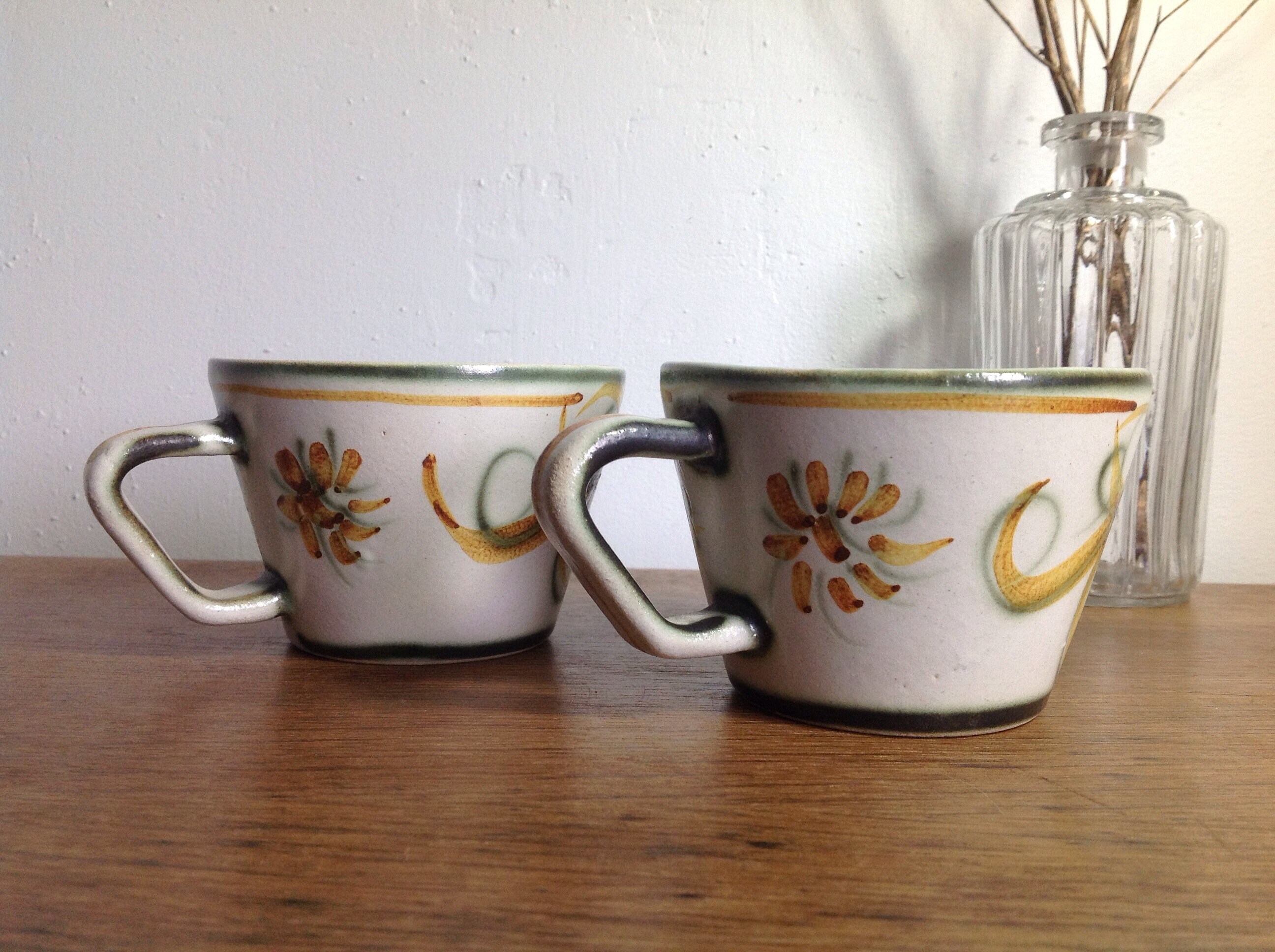 2 Tasses en Céramique à Café ou Thé - Keraluc Quimper Idée Cadeau