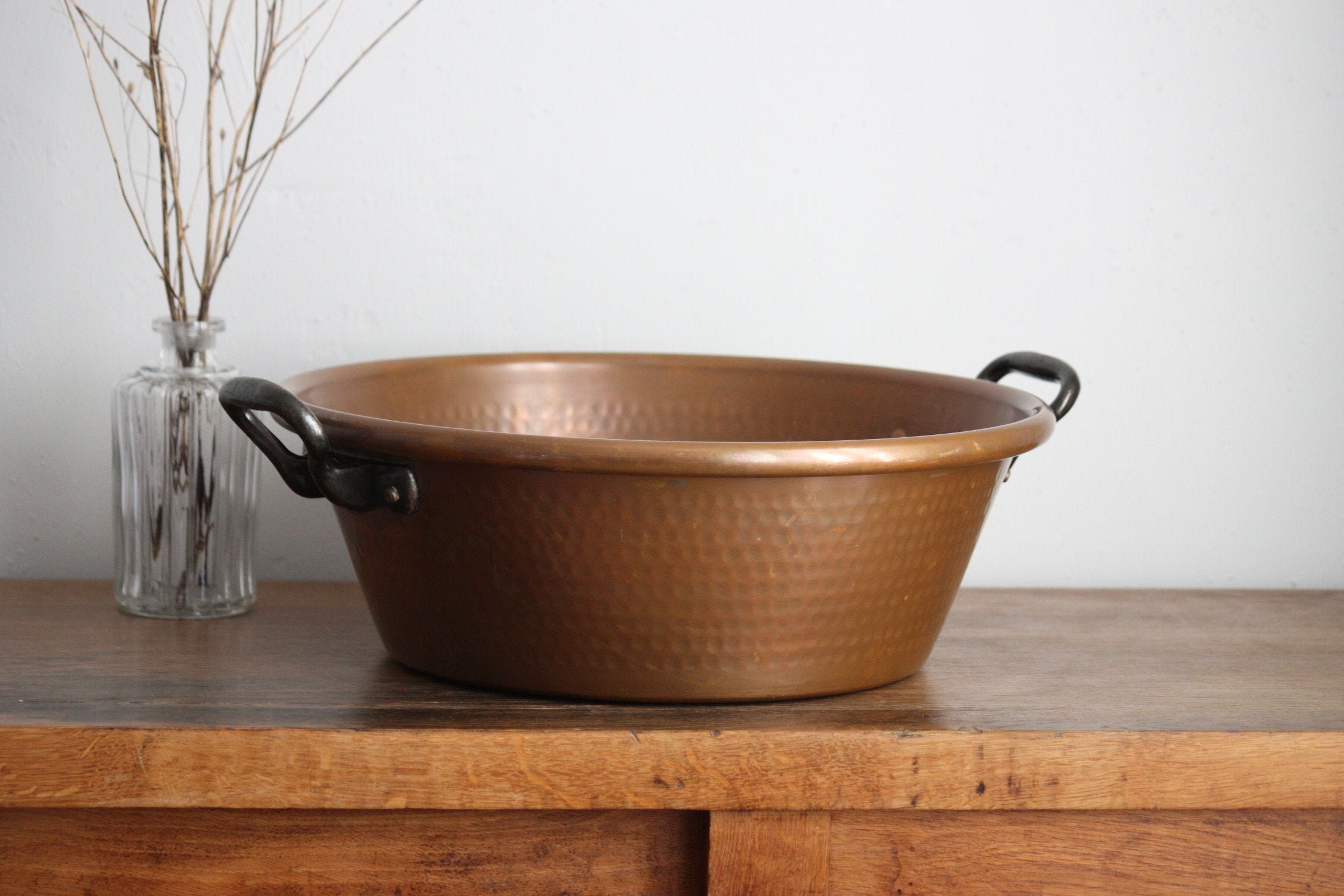 Bassine en Cuivre Martelé - Bassine à Confiture -