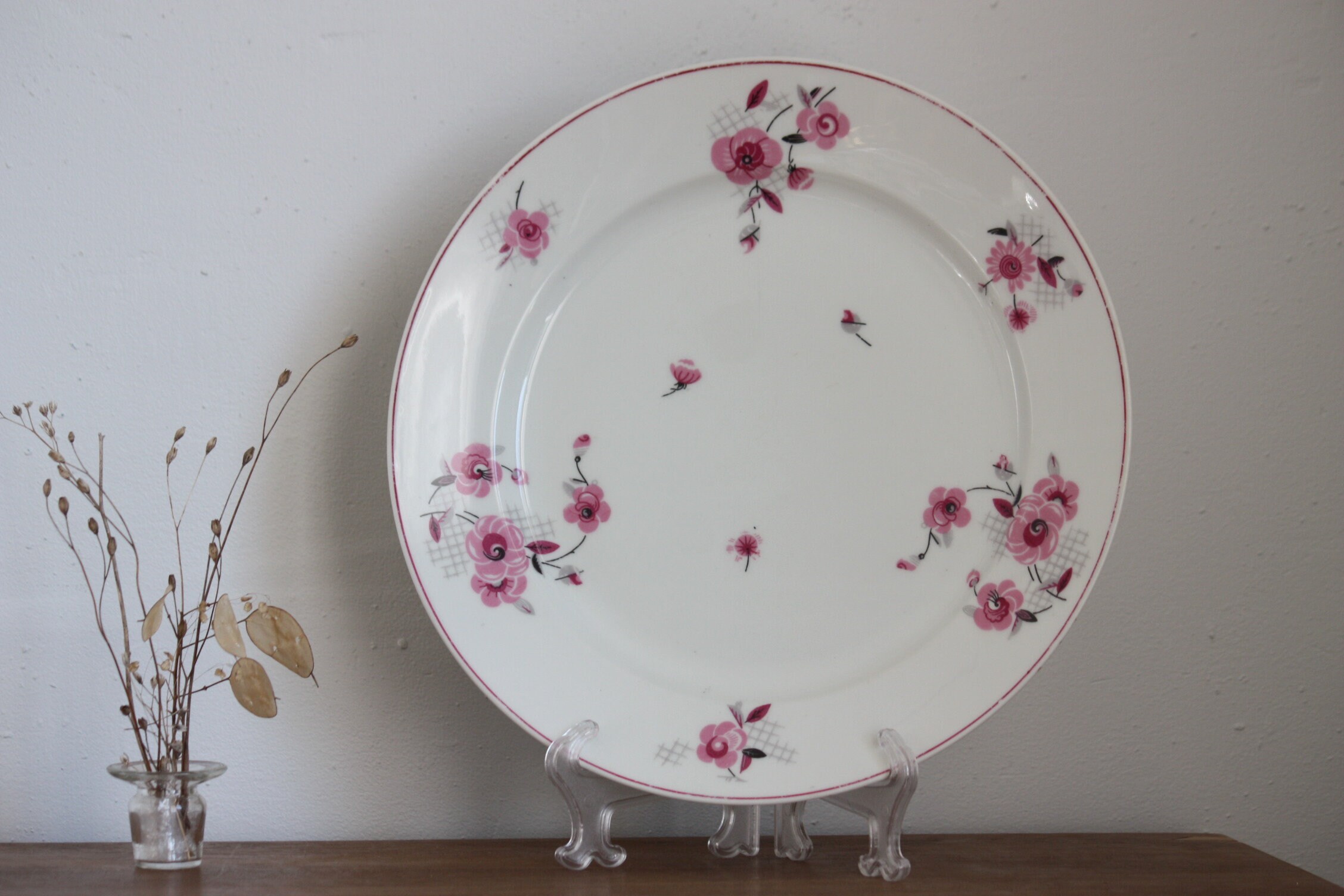 Plat Rond Porcelaine de Limoges - Made in France Vaisselle Vintage Raffinée