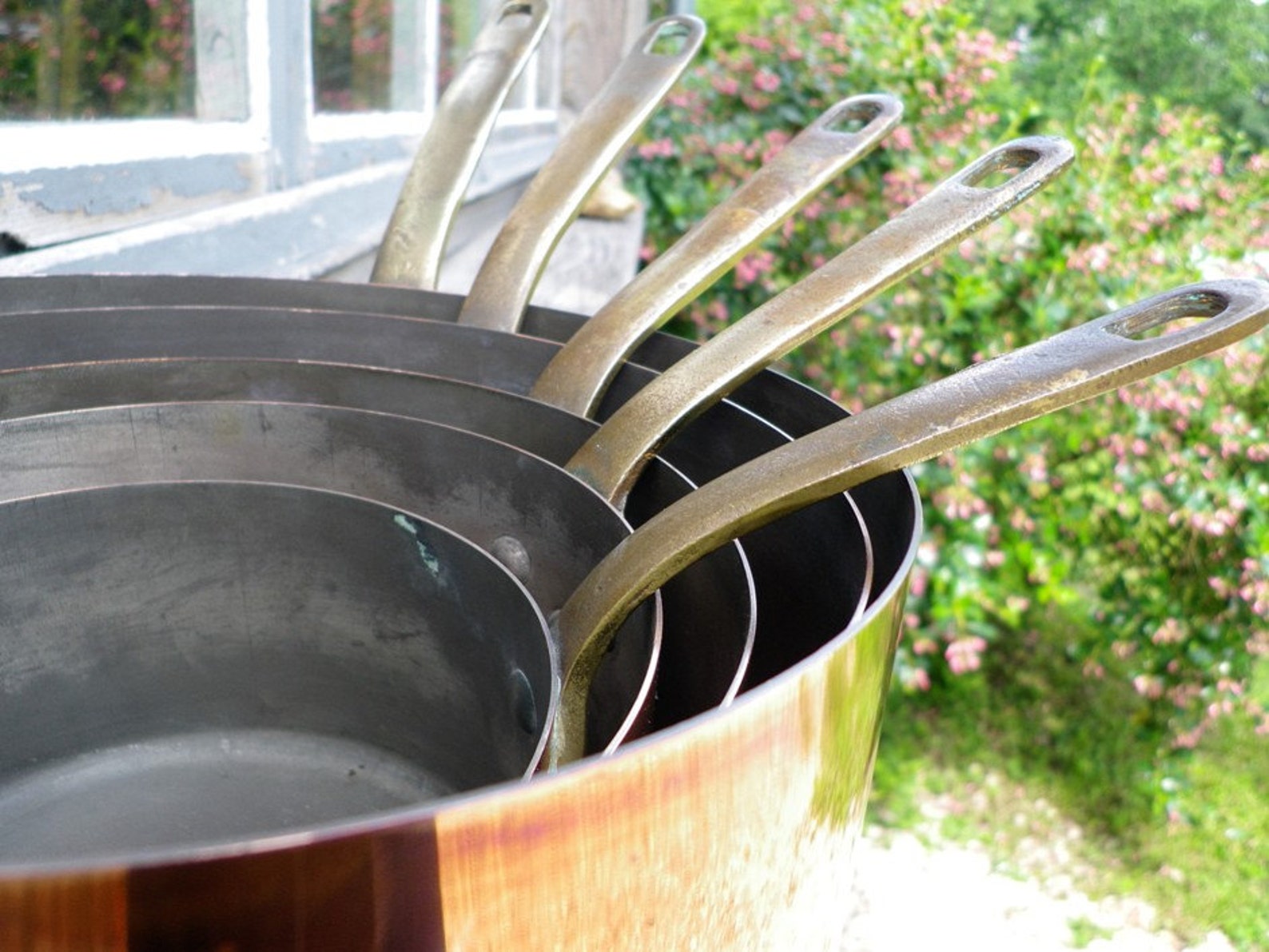 Batterie de 5 casseroles en cuivre Métaux Ouvrés Vesoul Etsy