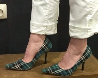 tartan plaid heels