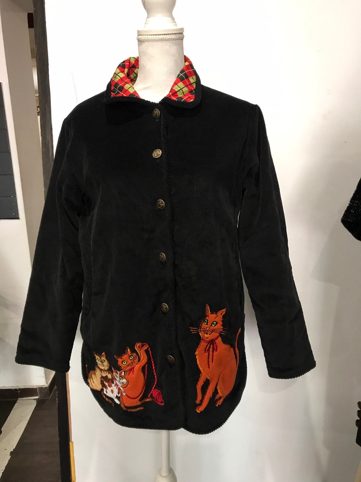 Vintage 1980s Bob Mackie Wearable Art Jacket – Embroidered Cats