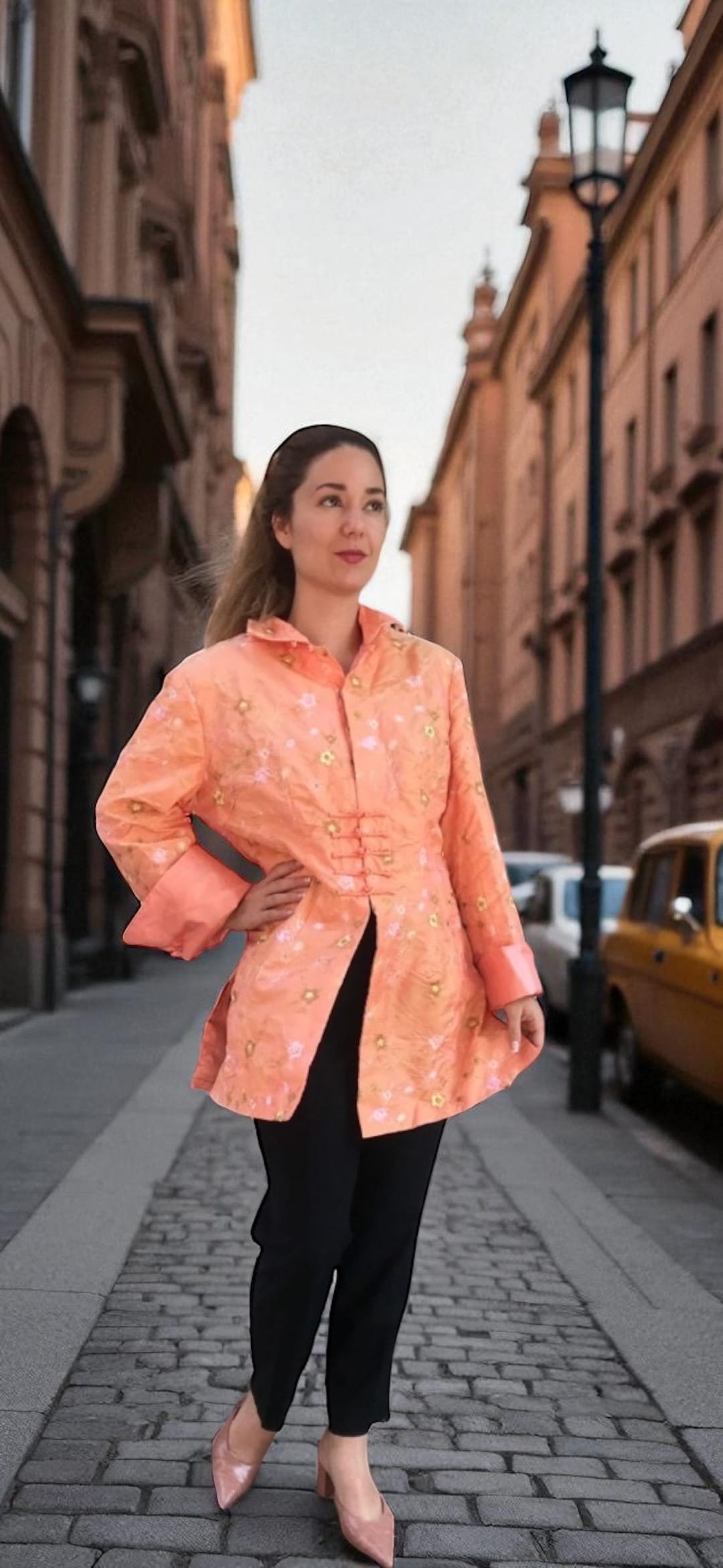 Late 60s - 1970s Silk Embroidered Asian-style Blazer – Vintage
