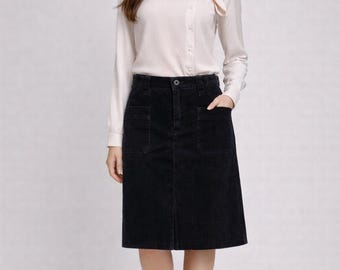 Spódnica jeansowa Ralph Lauren vintage z sztruksu, rozmiar M, lata 90. / 2000.