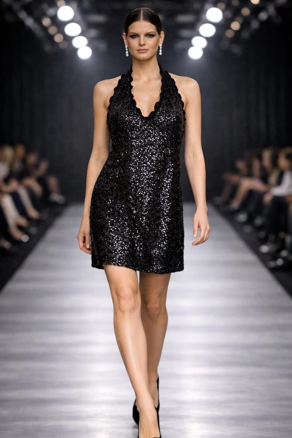 MOSCHINO Cheap and Chic Beaded Dress 90s Bias Cut Dress , Formal