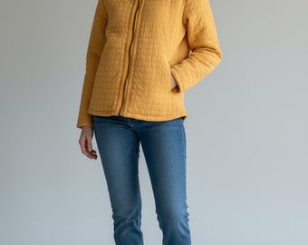Marynarka z jedwabiu Pure Silk w kolorze pomarańczowym Anne Klein Komfortowa, oversize'owa marynarka z jedwabiu L/XL lata 2000.