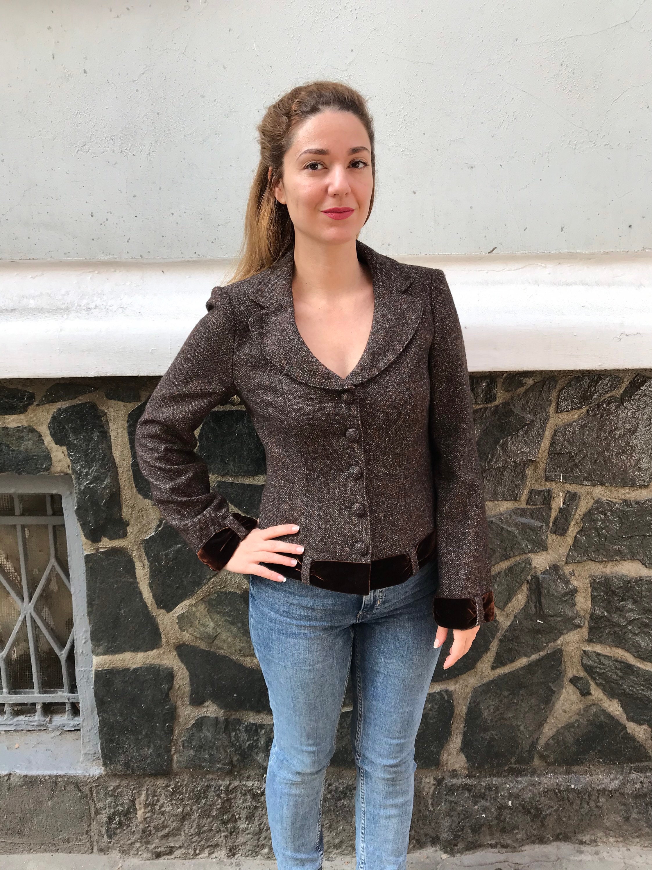 Vintage Nanette Lepore Blazer , Small , Elegant , Velvet Vintage Nanette Lepore Blazer , Small , Elegant , Velvet