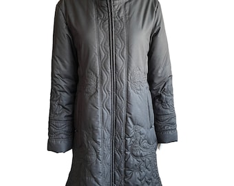 Georges Rech Paris Black Puffer Jacket Medium M Size Elegant Designer Puffer Winter Jacket Gift for Her