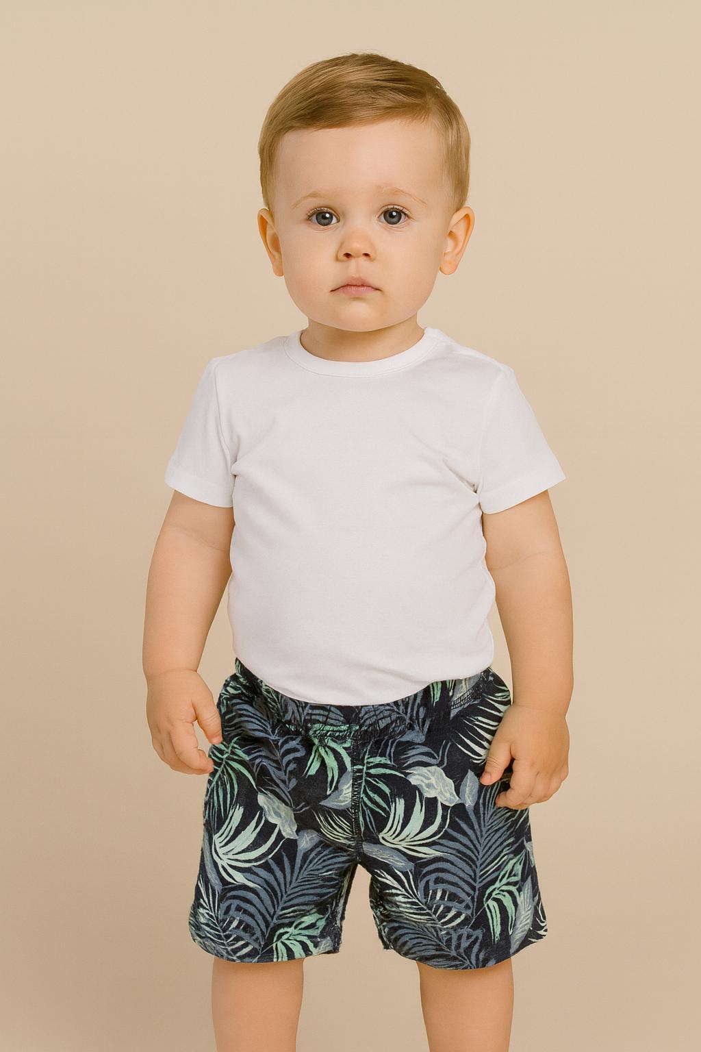 Vintage Baby Shorts: Hawaiian Cotton, 24 Months Unisex