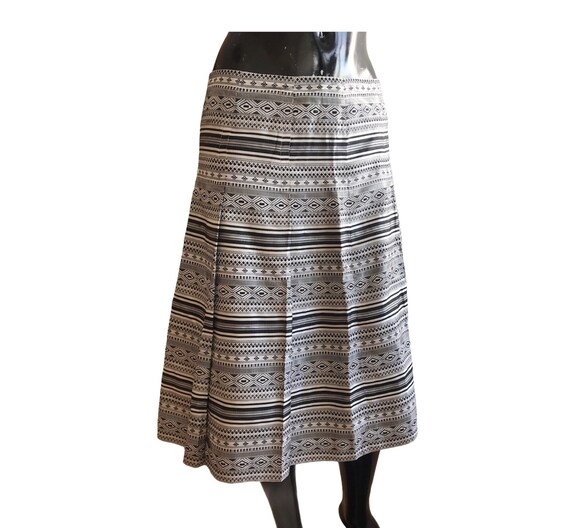 Nine West 00s silk midi skirt , monochrome , midi
