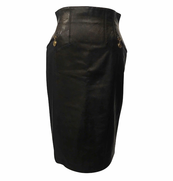 Escada by Margareta Ley leather skirt