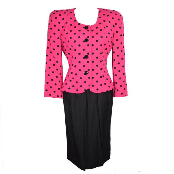 Vintage. 1970 Christian Dior polka dots suit