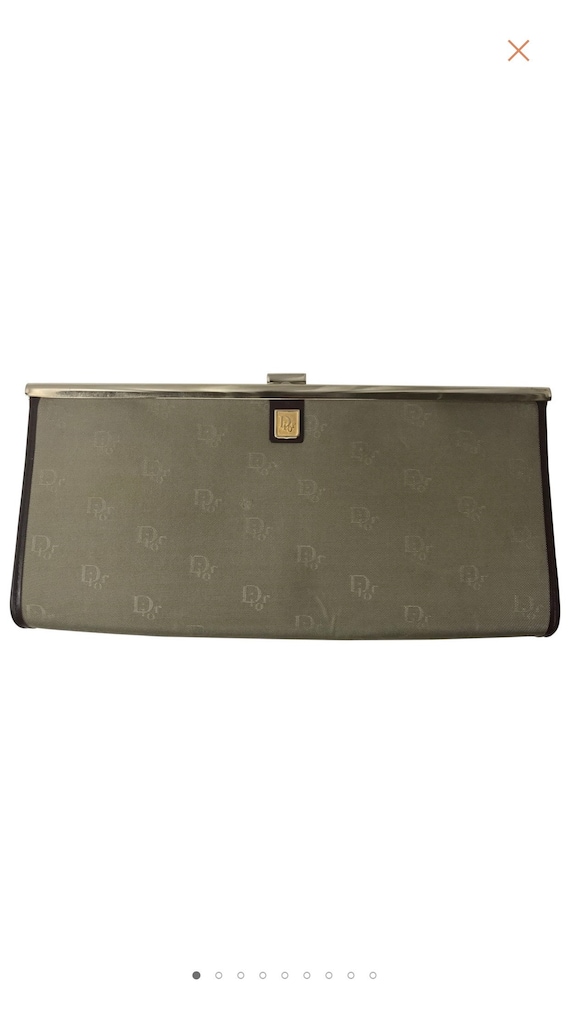 70s RARE DIOR clutch / canvas monogram / elegant c