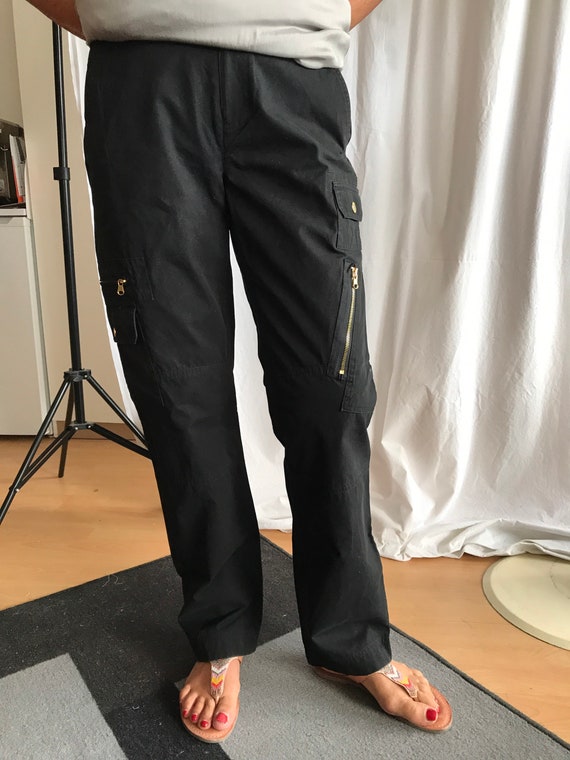 パンツ 00s POLO RL military pants black cotton Ralph Lauren 00s Black Cotton Pants , Cargo Trousers , Vintage