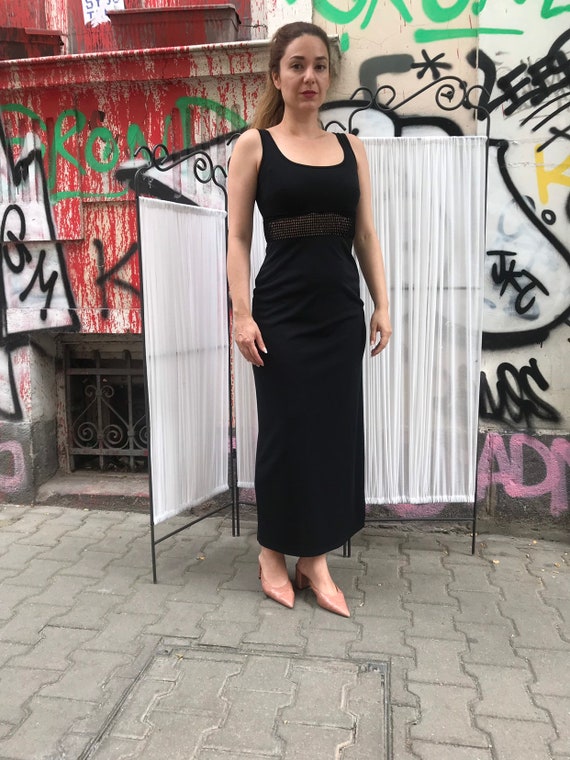 navy blue dress for baby girl 90s Black Maxi Dress (XS) main image 1