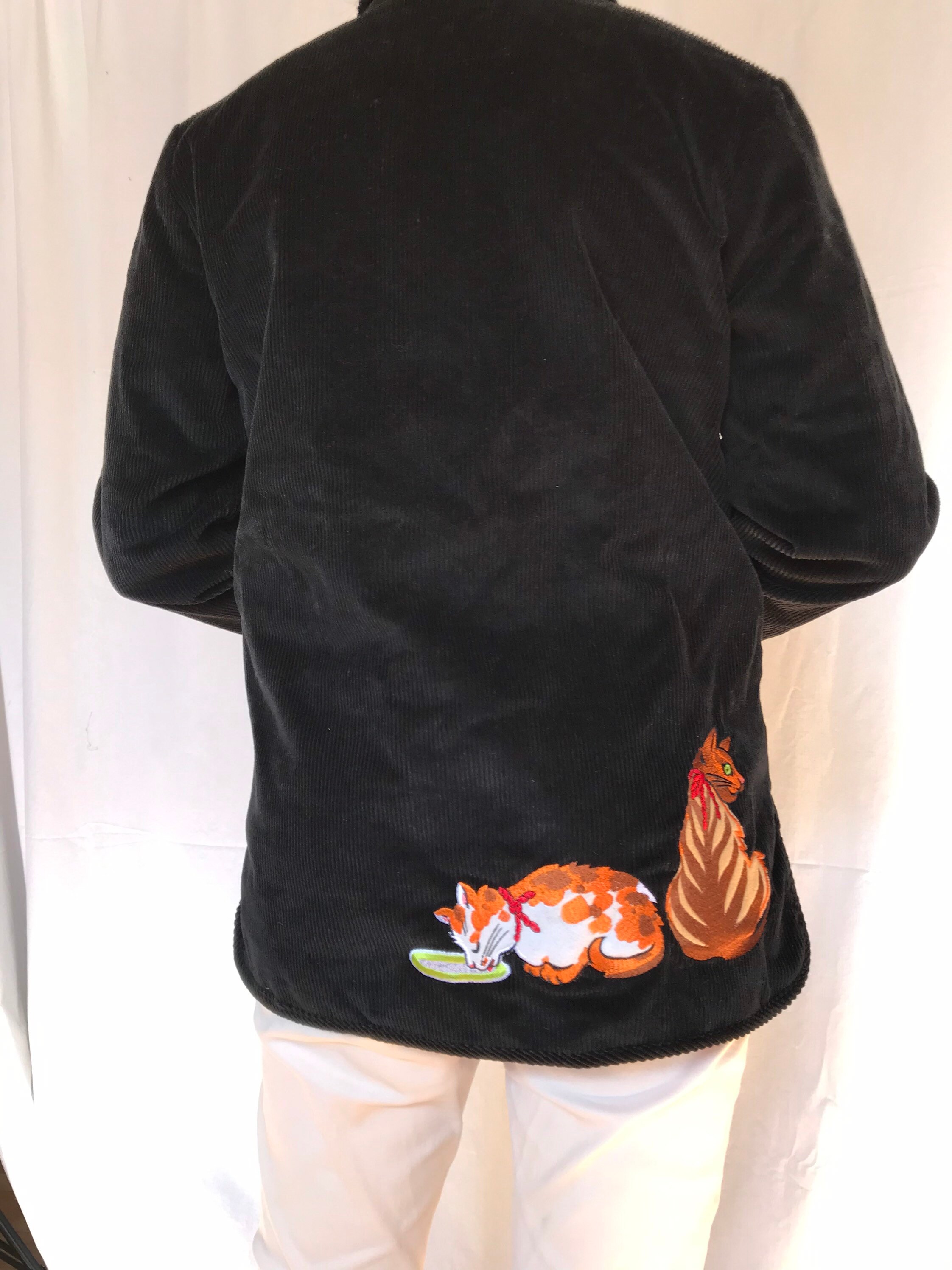 Vintage 1980s Bob Mackie Wearable Art Jacket – Embroidered Cats