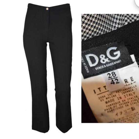 1990s Dolce & Gabbana Vintage Wool Trousers – Classic Black 