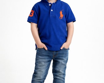 Koszulka polo dla dzieci Polo Ralph Lauren w kolorze niebieskim, rozmiar 3 lata, bawełniana, krótki rękaw