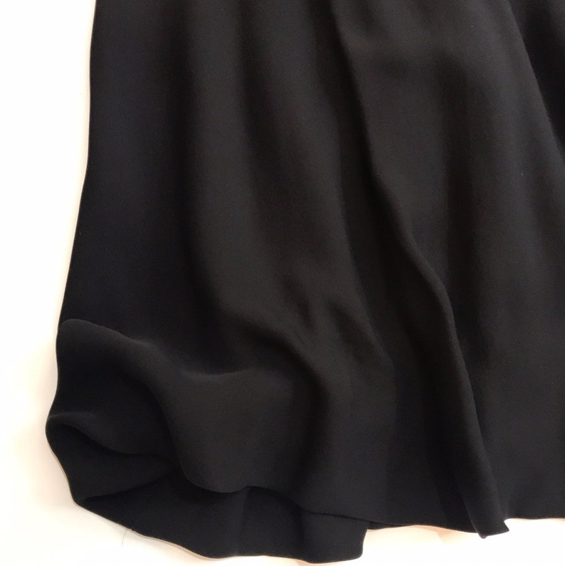 Armani skirt / Black coctail skirt / Armani mini skirt / Vintage Armani / Silk mini skirt image 5