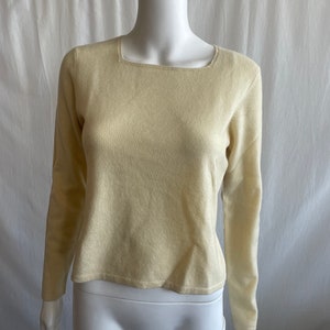 100 % Cashmere Beige Cream Color Jones New Yourk Jumper Sweater, Pure Cashmere Knitwear Size M, New with tags, Gift for Her, Birthday Gift