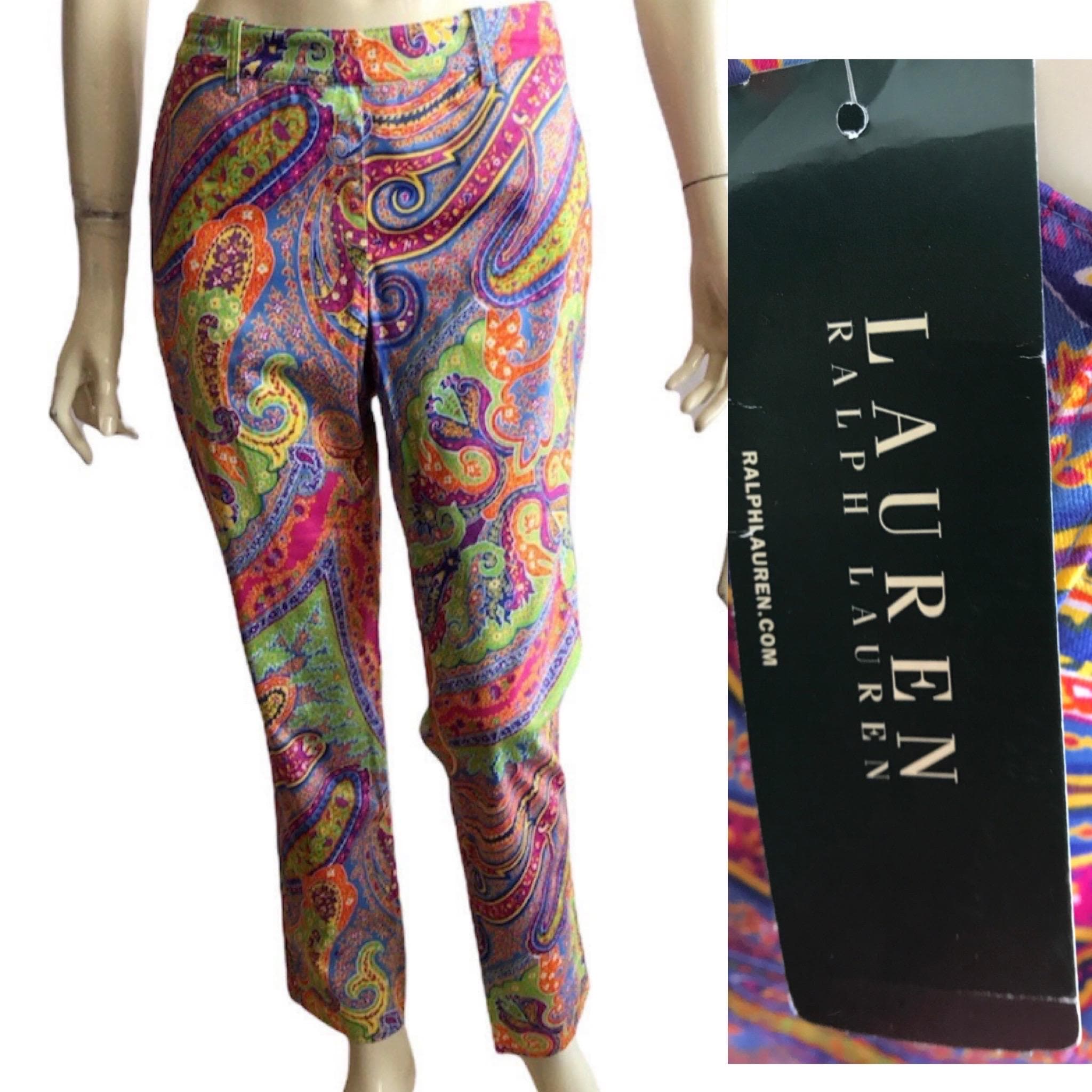 パンツ 90s Ralph Lauren Linen Paisley Pants Ralph Lauren Linen Paisley Pants Men Size 30/34 Navy 90s