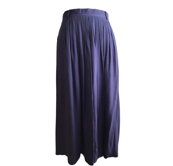 1980 purple viscose maxi skirt - image 1