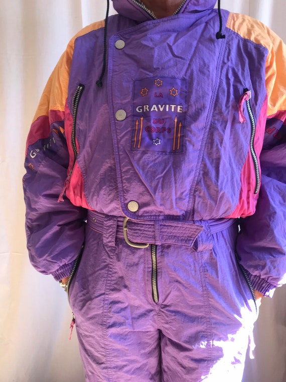 Vintage skiing jumpsuit , european overall , 1970
