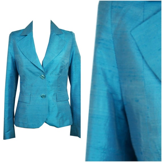 raw silk blazer