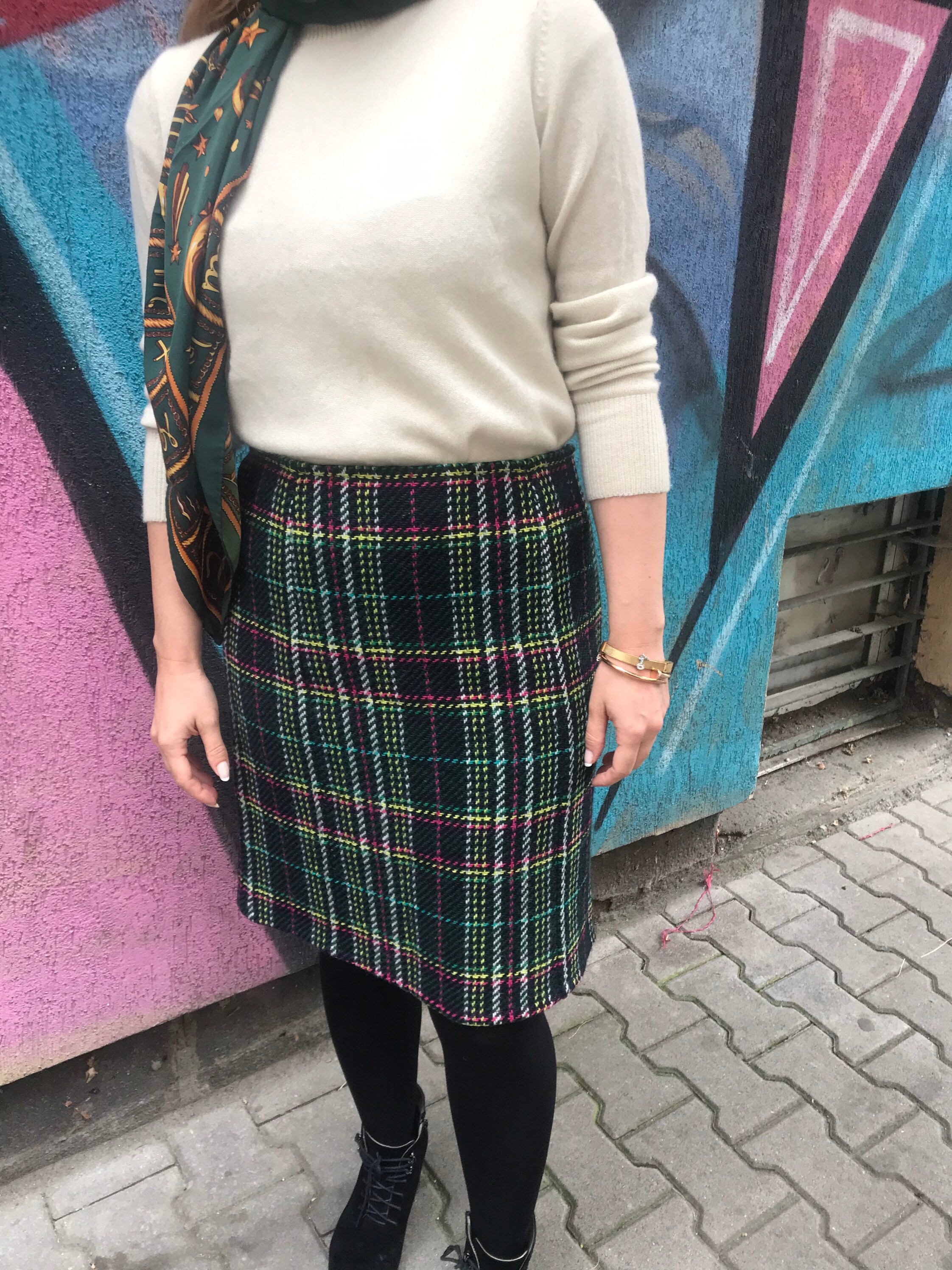 Gonna A Tubino Tonica Tonica Verde E Oro Mod Retrò Da Donna Relco – Mazeys UK - Foto 4