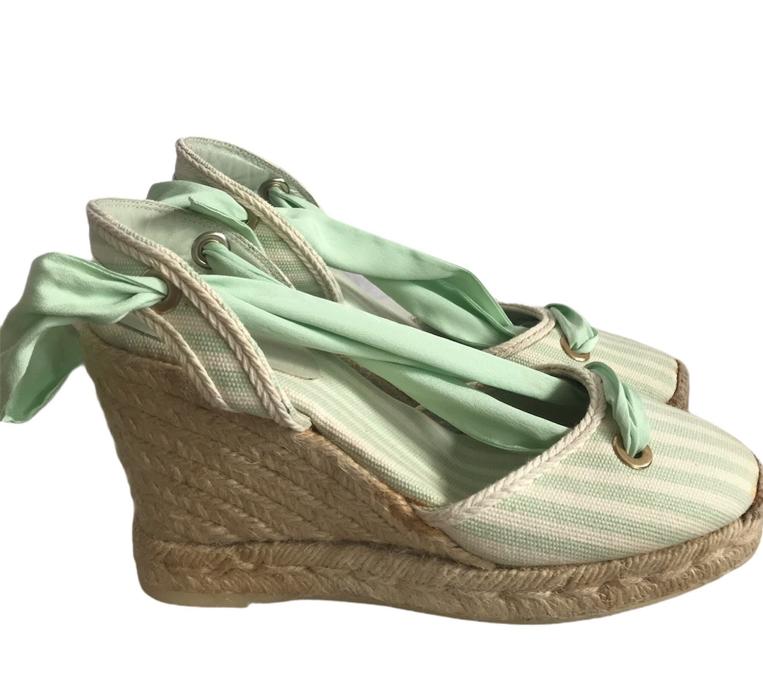 Bally Stripped Platforms With Silk Ribbons , 00s Bally Espadrilles in ...