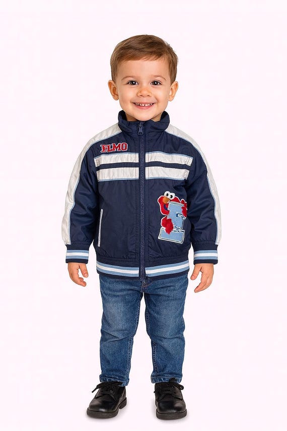 セサミストリート エルモ ジャケット、ヴィンテージ 幼児用コート（3 
