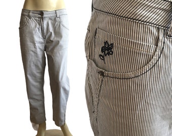 Vintage 90s Striped Cotton Pants - 45RPM - W30 - Etsy