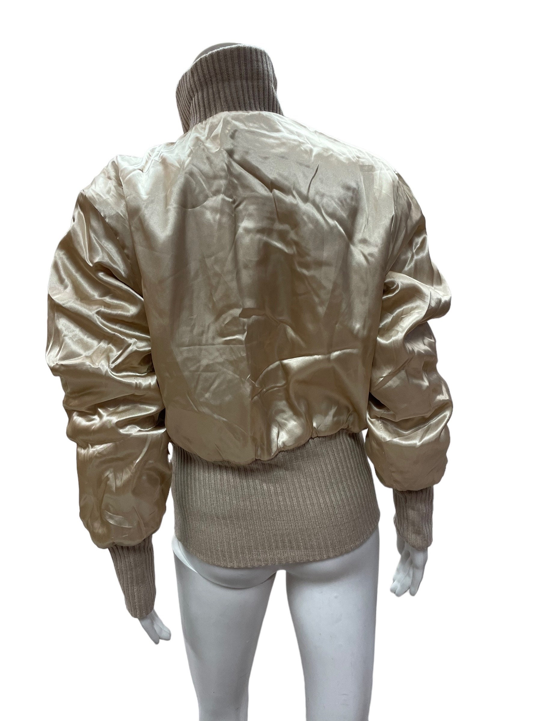 Y2K / 2000s Gold Glamorous Bomber Jacket, Gift for Her Y2K / 2000s Gold Glamorous Bomber Jacket, Gift for Her