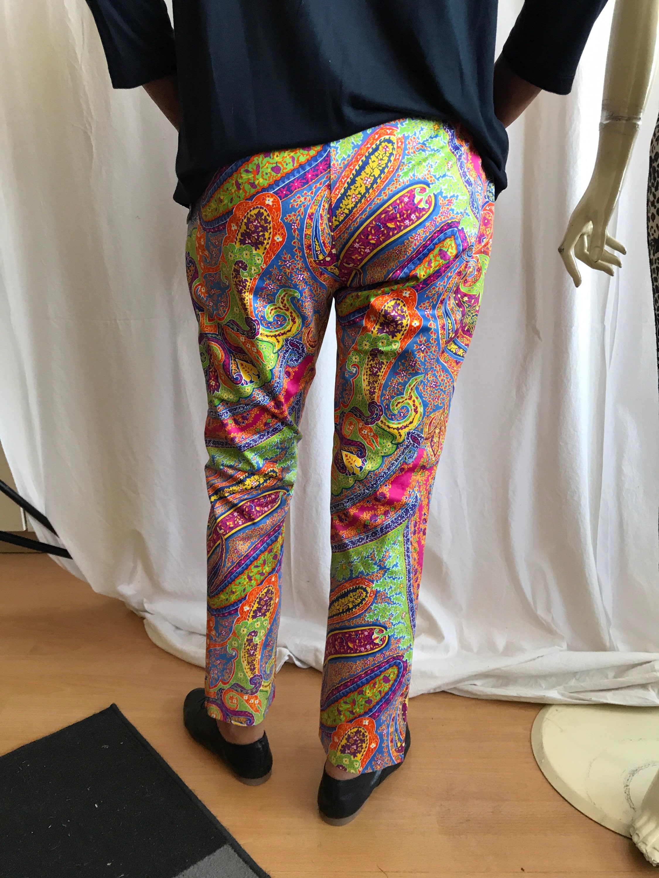 Ralph Lauren Vintage Paisley Pants New With Tags bright Paisley