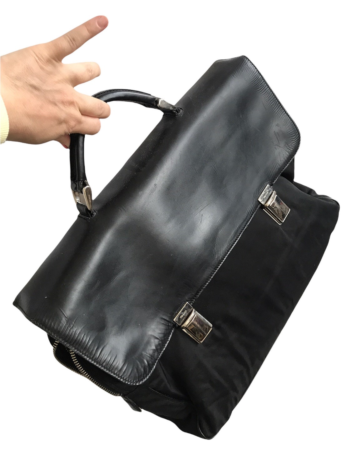 PRADA Vintage Messenger Bag , Prada Mens Documents Laptop Bag , Vegan