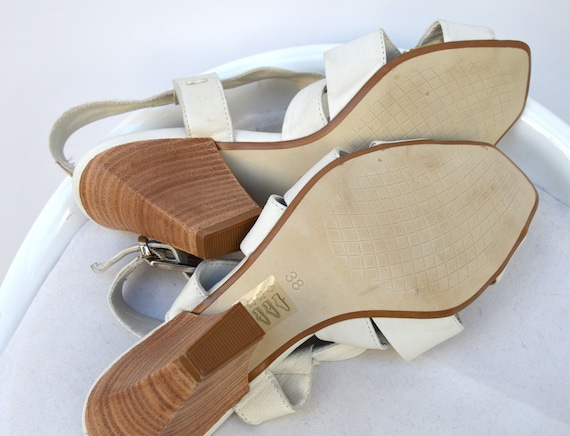 1970s Pierre Cardin sandals , off white , 37 size… - image 4