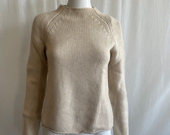 30 % Cashmere Max Mara beige, pull en pur cachemire écru, cadeau pour elle, cadeau d'anniversaire