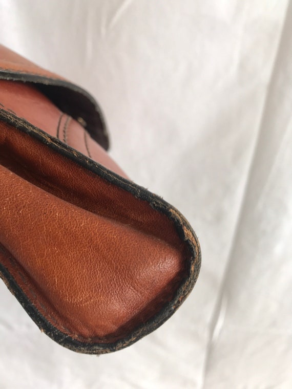 Vintage leather clutch, hipster , 90s , genuine l… - image 7